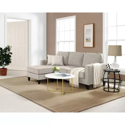 Reversible Small Living Room Sofy Fabric Upholstered Sectional Sofa Sets