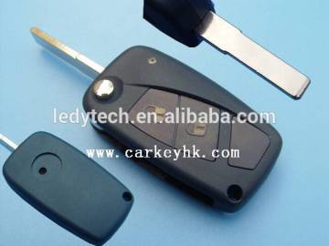 Wholesale Fiat Car flip Remote modified 2 button remote key blank blue color