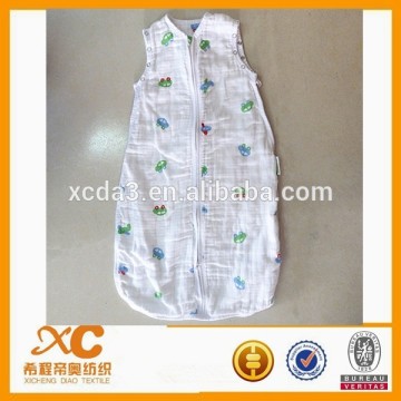 2lays cotton printed muslin sleeping bag for summer