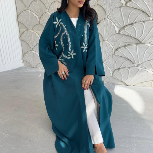 Qurxinta ubaxa qurxoon ee Furan Kimono Abaya