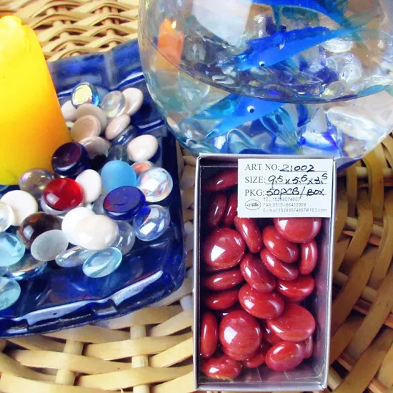 50pcs Wholesale high quality flat round red murano glass beads vase aquarium landscape decoration glass Marbles accessories