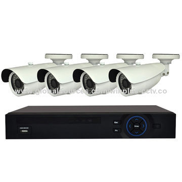 H.264/4CH/Video Surveillance NVR Kit, 720p/P2P, Plug-and-Play