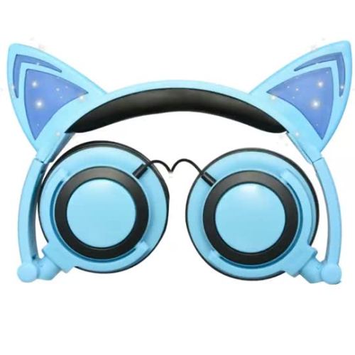 Private Mold Patented Wired Glowing Cat Ear Headphones