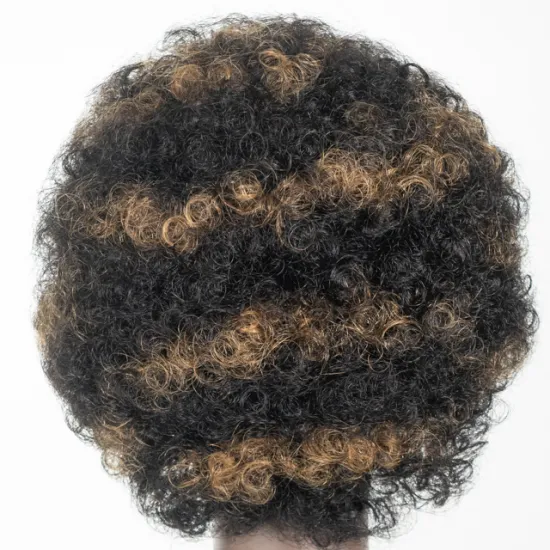 Wholesale India Hair Bob Wig Short Curl Afro Wig Machine Made Virgin Cuticle Aligned Hair  Wigs for Black Woman