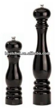 black Wood lacquered Pepper mill