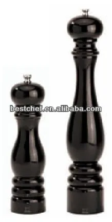 black Wood lacquered Pepper mill