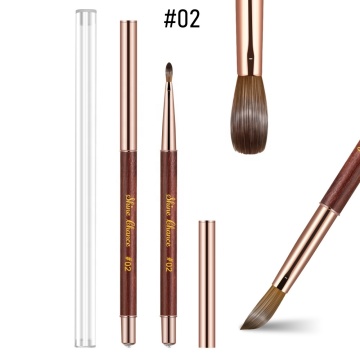 Factory Wholesale High Quality Germany 3D Kolinsky Nail Carving Acrylic Brush Size 2 for Nail Art Flower Crystal