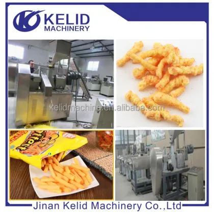 Puffed Corn Curl Snack Manufacturing Machine: Cheetos Kurkure Extruder