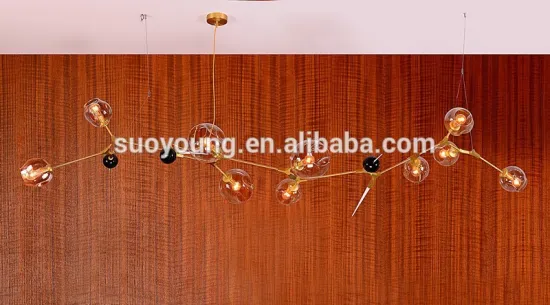 Hot Sell Modern Indoor glass metal Pendant Hanging Horizontal Lights MD8115-10-1