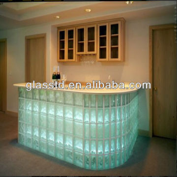 Fused glass block for bars