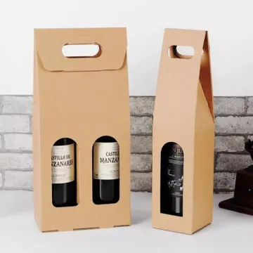 Custom Made Kraft Paper Gift Wine Packaging Box