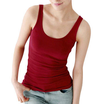 Women's T-shirts in Solid Color, Normal Size, Made of 100% Cotton