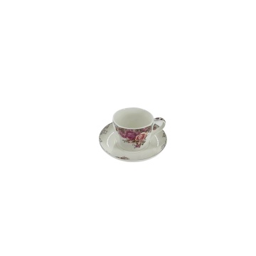 Ceramic coffee cup and tray set