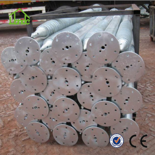 Solar galvanized steel ground screw anchor