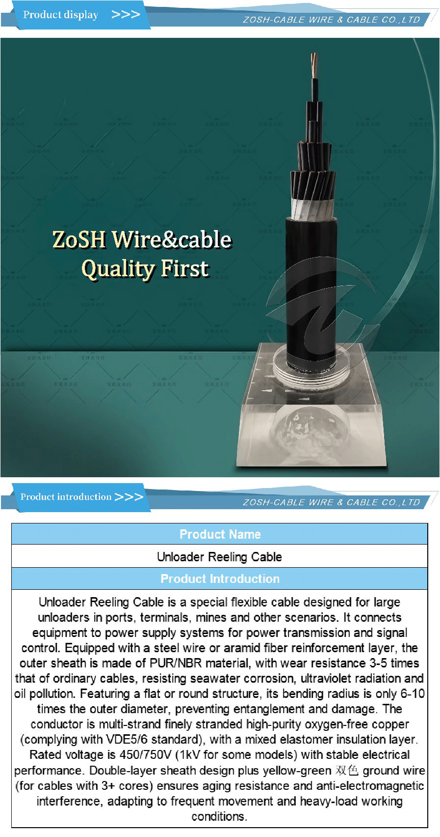 Reeling Cable(Tensile Resistance,Bending Resistance)-xiangqing1-ZS003