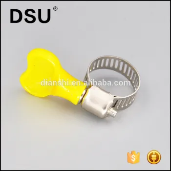 Plastic and stainless steel Butterfly Handle American Type Hose Clamp