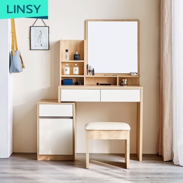 Linsy Modern Simple Simple Bedroomドレッシングテーブルと椅子セット