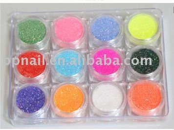 Art Nail Glitter powder in square jar base