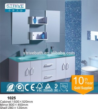 double bowl MDF bathroom vanity / french bathroom furniture