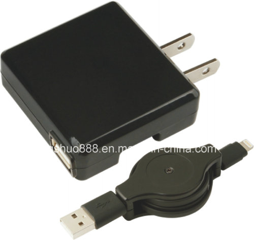 2 en 1 cargador para iPhone y Samsung (AC-IP5-001U)