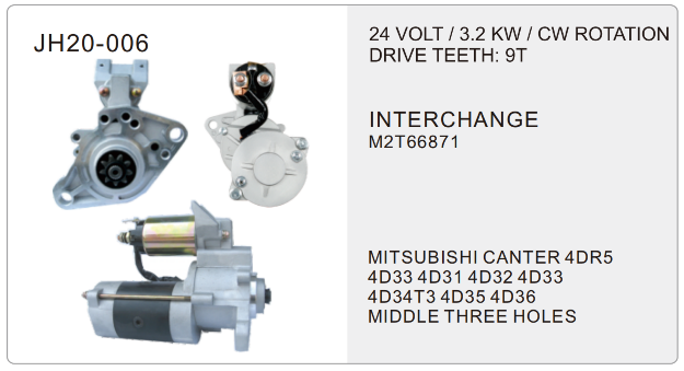 Mitsubishi truck starter-JH20-006-X
