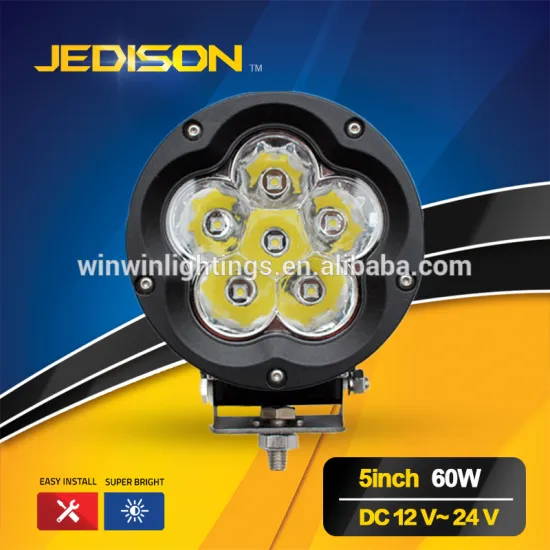 Round Spot Flood 4x4 Offroad Truck Driving lamp 10-30v Auto 60w led work light super light