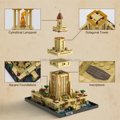 Funwhole F9008 Alexander Lighthouse: An Educational Toy Puzzle Assembly Building Block Game