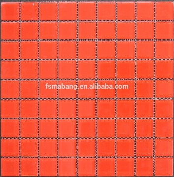 MB1605034 Cheap crystal Mosaic Tiles for Red Glass Mosaic Tile for Swimming Pool Tile