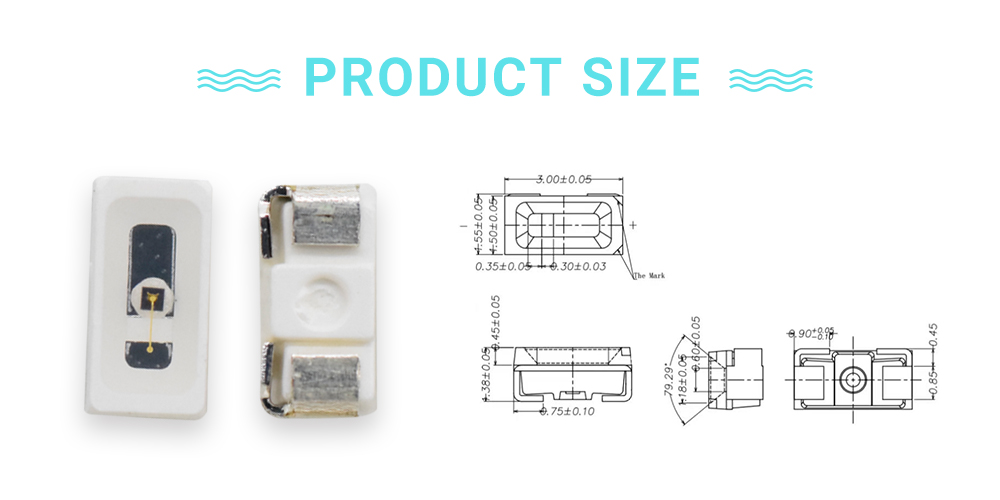 Size 3015IRC-94l12I60 Side Emitting LED IR LED 940nm SMD LED 940nm infared LED SMT LED