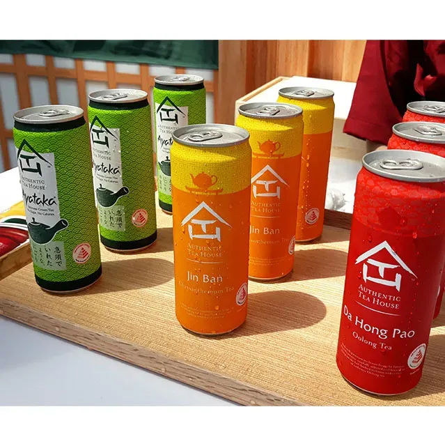 Ready-to-Drink Iced Lemon Tea and Milk Tea in Cans