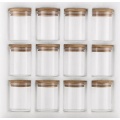 Airtight 12 Piece Borosilicate Glass Spice Storage Jars