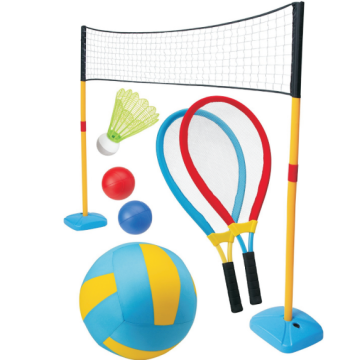 Indoor Outdoor 3-in-1 Sports Game: Tennis, Badminton, Volleyball for Kids and Children