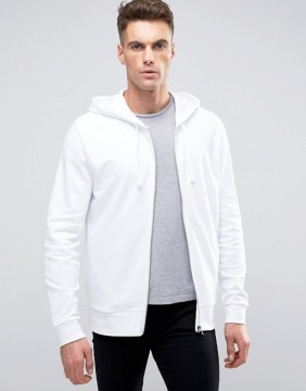2016 Custom Hot Sale With Drawstrin Hood White Men's 100% Cotton Anti Shrink Casual Oversized Zipper Up Autumn Hoodies