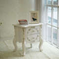 White Wooden Nightstands with 2 Layer Drawer