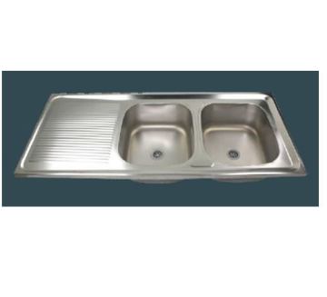 Ss201 1200*500*165mm Double -Bowl Kitchen Sink Sy-1250