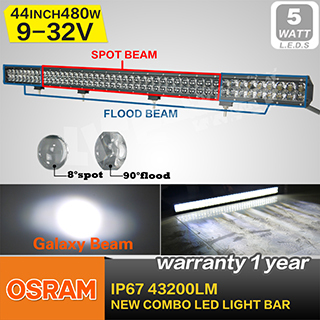 480W High Power 96PCS*5W Osram LED Light Bar for ATV/UTV/off Road Car/Mining