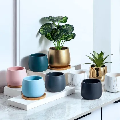 Nordic Modern Luxury Ceramic Flower Pot