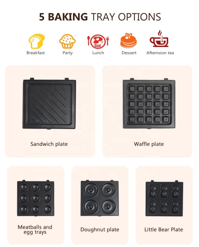 industrial Waffle maker waflera Machine machines for small businesses Custom plate 220V Commercial use Rotate Waffle Makers