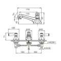 Hexagon 3-hole mixer basin