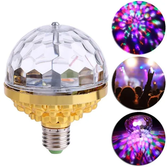 RGB Mini Rotating Disco Party DJ Christmas Effect Ball Projector Light Bulb E27 Led Crystal Magic Ball