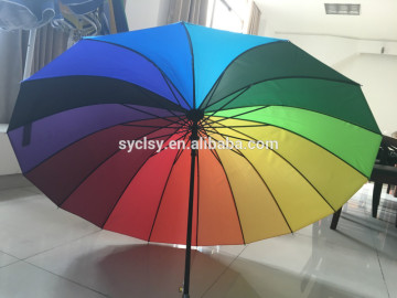25''*16K Rainbow Straight Umbrella