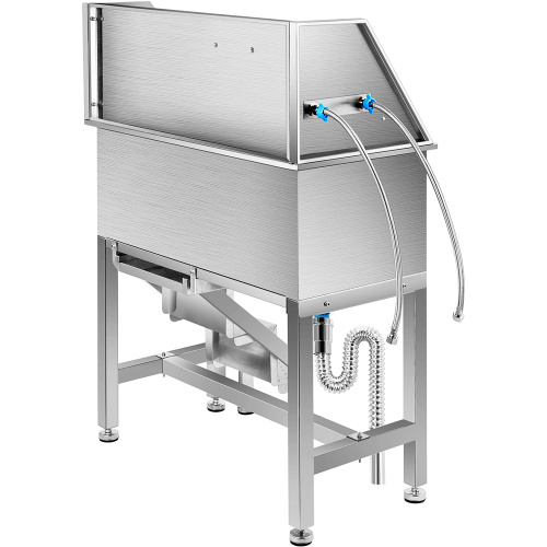 Stainless Steel Dog Wash Tub 34 inch Dog Grooming Tub With Ramp Manufactory