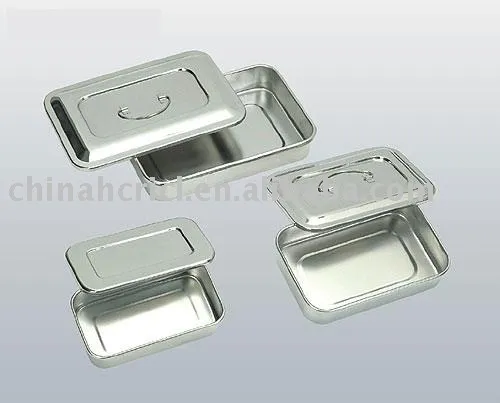 hospital surgical with cover 304 Stainless Steel Quadrate Tray