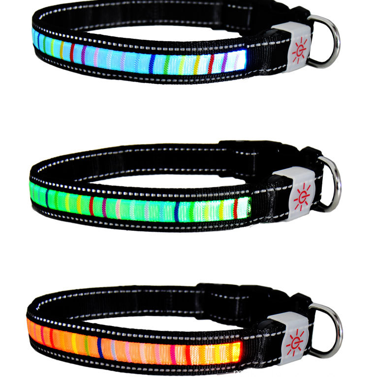 Christmas Light Dog Collar