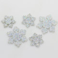 100pcs/bag Fancy Snowflakes Shaped Resin Cabochon Flatback Beads Hair Accessories Charms Holiday Party Decor Beads