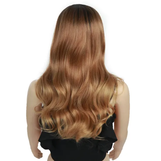wholesale Black Brown synthetic human hair wig Cosplay Wigs for Women 180 Density