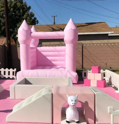 White Commercial Wedding Bouncy Castle: Inflatable PVC Trampoline Jumping Castle