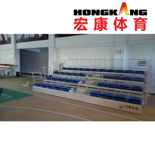 Portable Aluminum Gym Bleachers with Plastic Seats