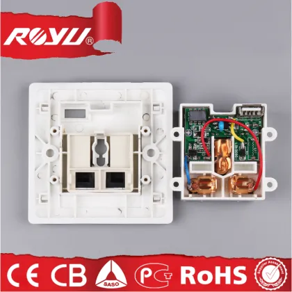 socket usb, electrical equipment usb plug socket, 250V 15A lamp socket usb
