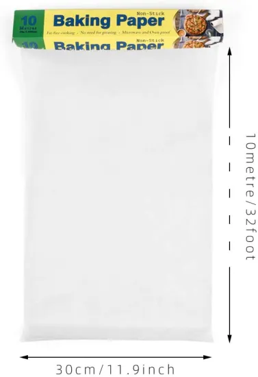 Non Dyed Raw Wood Pulp PTFE Baking Paper